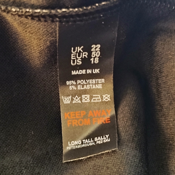 NWT Long Tall Sally Size 18 Black with White Check Slim Leg Trouser, Pan… - Picture 5 of 6